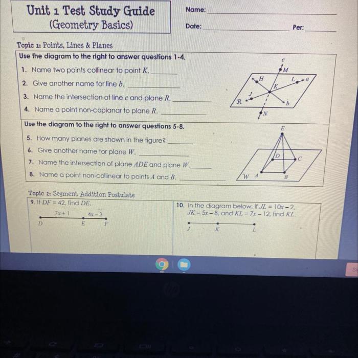 Geometry unit 3 test answer key pdf