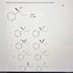 What are the predicted products for the sn1 reaction shown