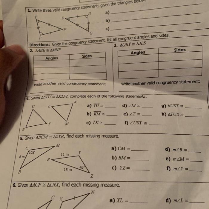 Unit 4 congruent triangles classifying triangles